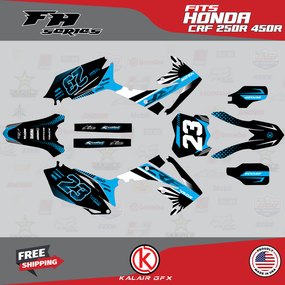Kalair GFX Graphics Kit for Honda CRF450R (2009-2012) Fh Series