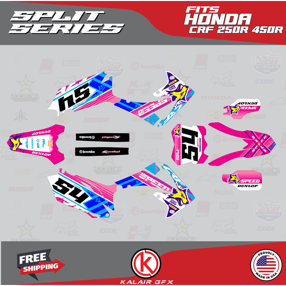 Kalair GFX Graphics Kit for Honda CRF450R (2009-2012) Split Series