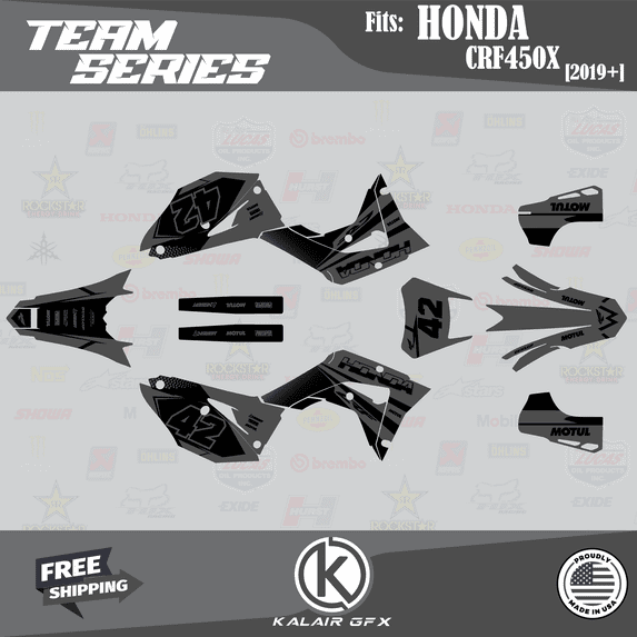 Kalair GFX Graphics Kit for Honda CRF450X (2019-2025) Team Series