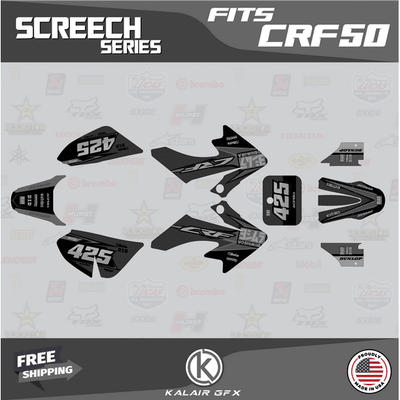 Kalair GFX Graphics Kit for Honda CRF50 (2004-2012) Screech Series