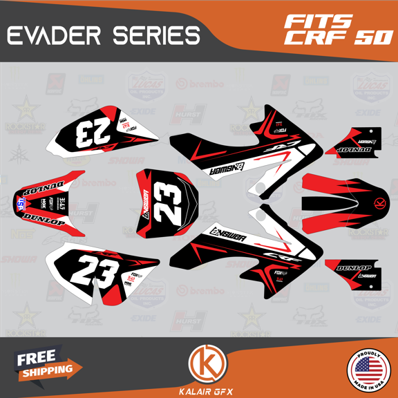 Kalair GFX Graphics Kit for Honda CRF50 (2013-2023) Evader Series