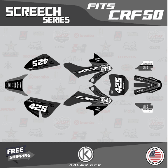 Kalair GFX Graphics Kit for Honda CRF50 (2013-2023) Screech Series