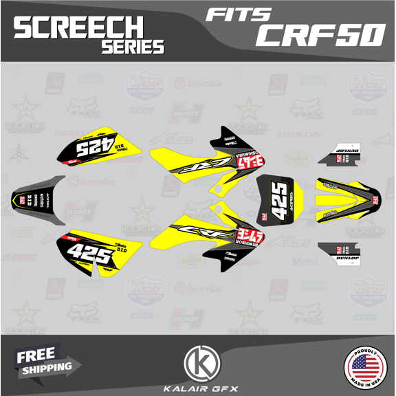 Kalair GFX Graphics Kit for Honda CRF50 (2013-2023) Screech Series