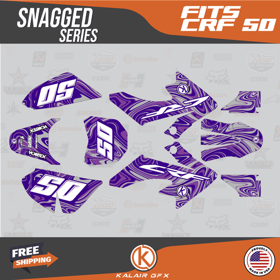 Kalair GFX Graphics Kit for Honda CRF50 (2013-2023) Snagged Series