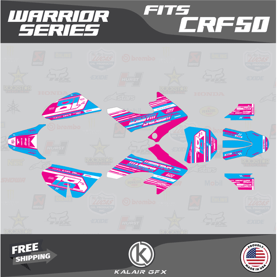 Kalair GFX Graphics Kit for Honda CRF50 (2013+) Warrior Series