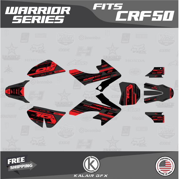 Kalair GFX Graphics Kit for Honda CRF50 (2013+) Warrior Series