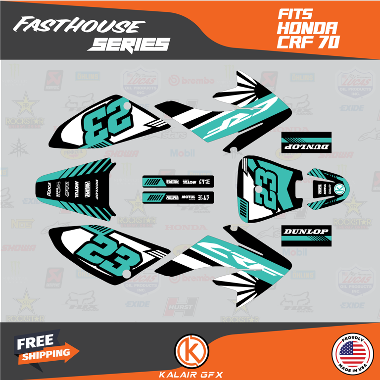 Honda CRF70 Graphics Kit (All years) Shatter