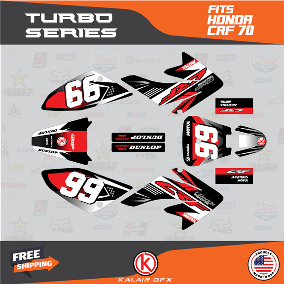 Kalair GFX Graphics Kit for Honda CRF70 (2004-2023) Turbo Series