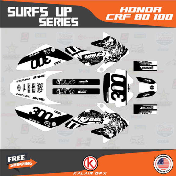 Kalair GFX Graphics Kit for Honda CRF80 (2011-2016) Surfsup Series