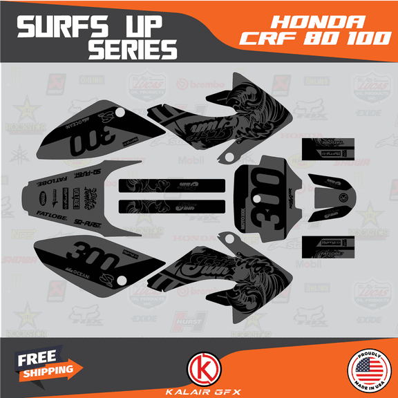 Kalair GFX Graphics Kit for Honda CRF80 (2011-2016) Surfsup Series
