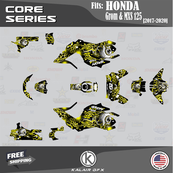 Kalair GFX Graphics Kit for Honda Grom MSX125 (2017-2020) Core Series