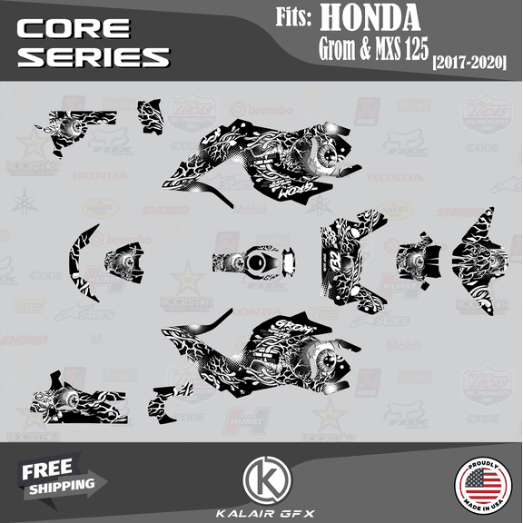 Kalair GFX Graphics Kit for Honda Grom MSX125 (2017-2020) Core Series