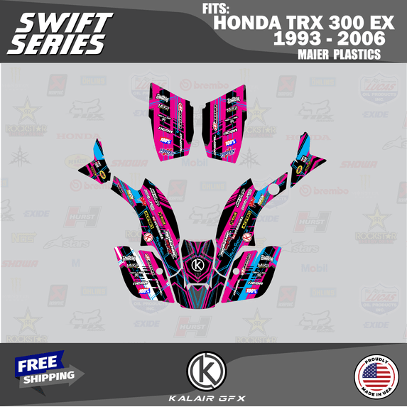 Kalair GFX Graphics Kit for Honda TRX 300EX MAIER PLASTICS (1993-2006) Swift Series