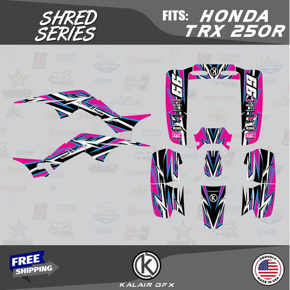 Kalair GFX Graphics Kit for Honda TRX250R (All Years) Shred Series