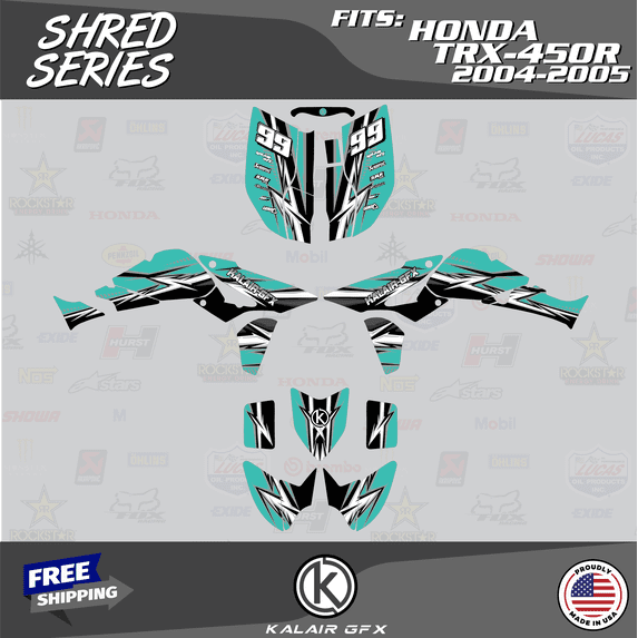 Kalair GFX Graphics Kit for Honda TRX450R (2004-2005) Shred Series