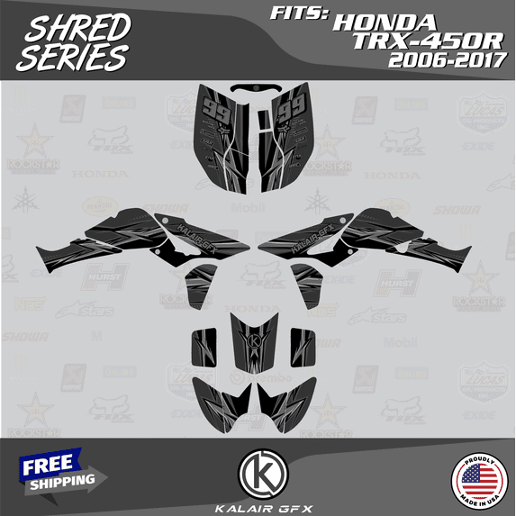 Kalair GFX Graphics Kit for Honda TRX450R (2006-2017) Shred Series