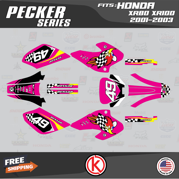 Kalair GFX Graphics Kit for Honda XR100 (2001-2003) Pecker Series