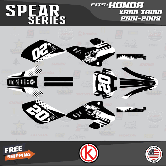 Kalair GFX Graphics Kit for Honda XR100 (2001-2003) Spear Series