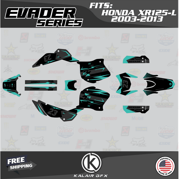 Kalair GFX Graphics Kit for Honda XR125L (2003-2013) Evader Series