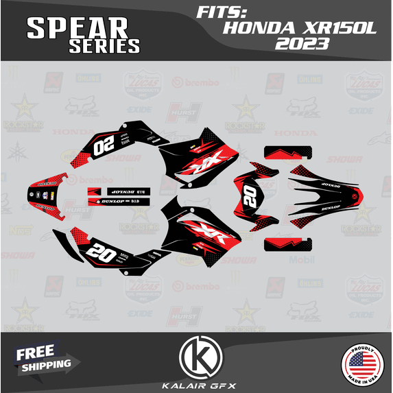 Kalair GFX Graphics Kit for Honda XR150L XR 125L (2023+) Spear Series
