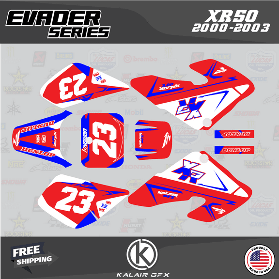 Kalair GFX Graphics Kit for Honda XR50 (2000-2003) Evader Series