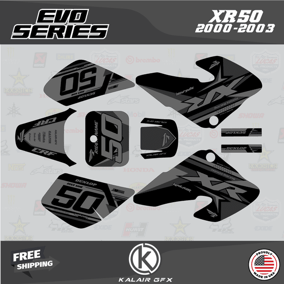 Kalair GFX Graphics Kit for Honda XR50 (2000-2003) Evo Series