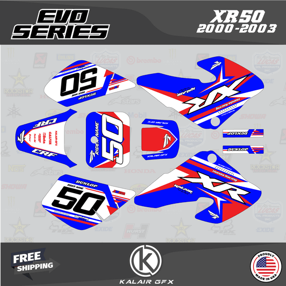 Kalair GFX Graphics Kit for Honda XR50 (2000-2003) Evo Series