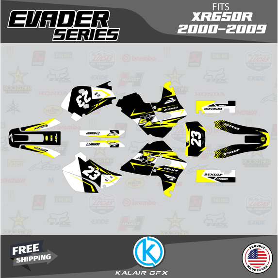 Kalair GFX Graphics Kit for Honda XR650R (2000-2009) Evader Series
