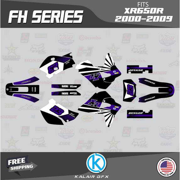 Kalair GFX Graphics Kit for Honda XR650R (2000-2009) Fh Series