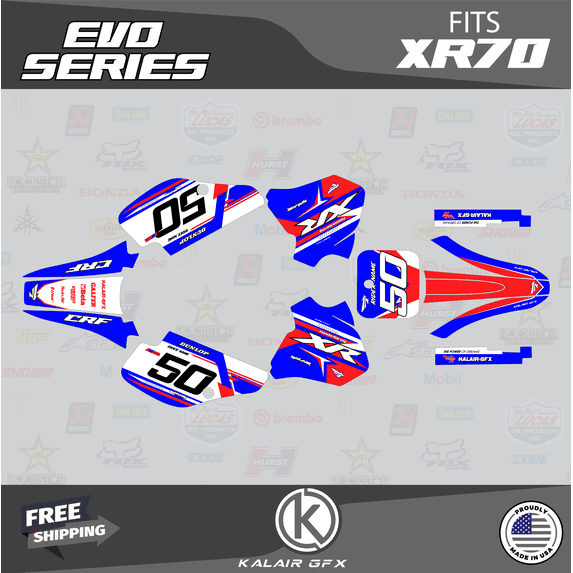 Kalair GFX Graphics Kit for Honda XR70 (1997-2000) Evo Series