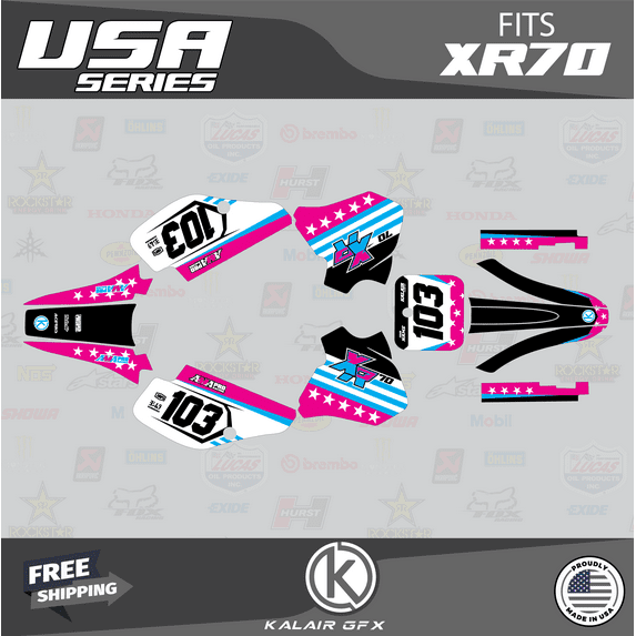 Kalair GFX Graphics Kit for Honda XR70 (1997-2000) Usa Series