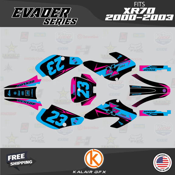 Kalair GFX Graphics Kit for Honda XR70 (2001-2003) Evader Series