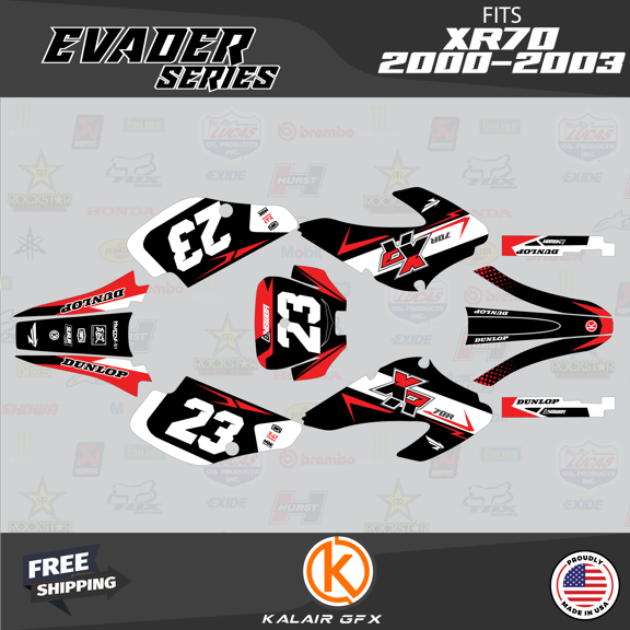 Kalair GFX Graphics Kit for Honda XR70 (2001-2003) Evader Series