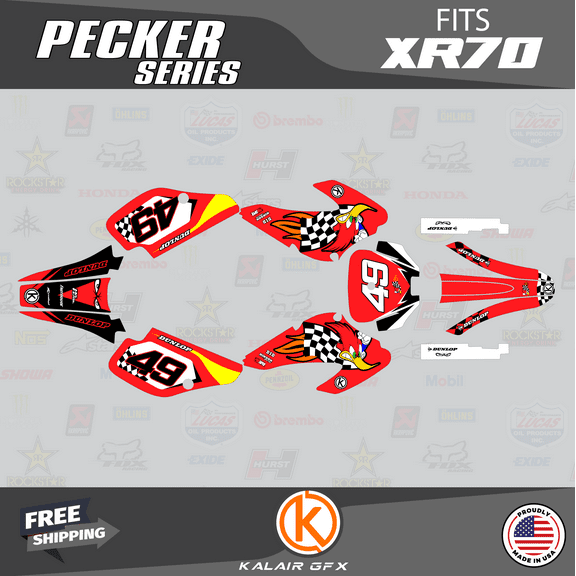 Kalair GFX Graphics Kit for Honda XR70 (2001-2003) Pecker Series