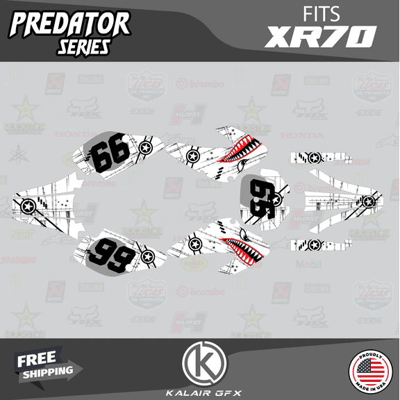 Kalair GFX Graphics Kit for Honda XR70 (2001-2003) Predator Series