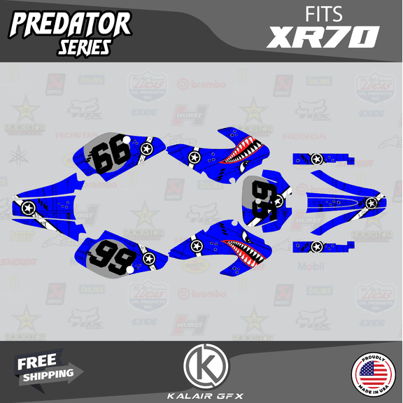 Kalair GFX Graphics Kit for Honda XR70 (2001-2003) Predator Series
