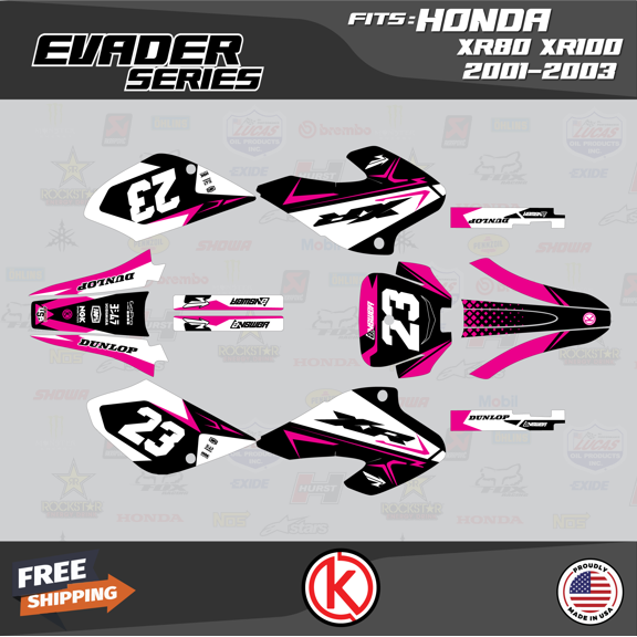 Kalair GFX Graphics Kit for Honda XR80 (2001-2003) Evader Series