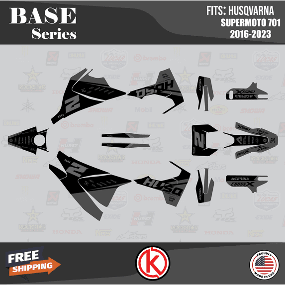 Kalair GFX Graphics Kit for Husqvarna 701 SUPERMOTO (2016-2023) Base Series