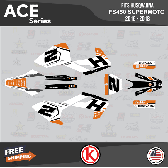 Kalair GFX Graphics Kit for Husqvarna FS450 SUPERMOTO (2016-2018) Ace Series