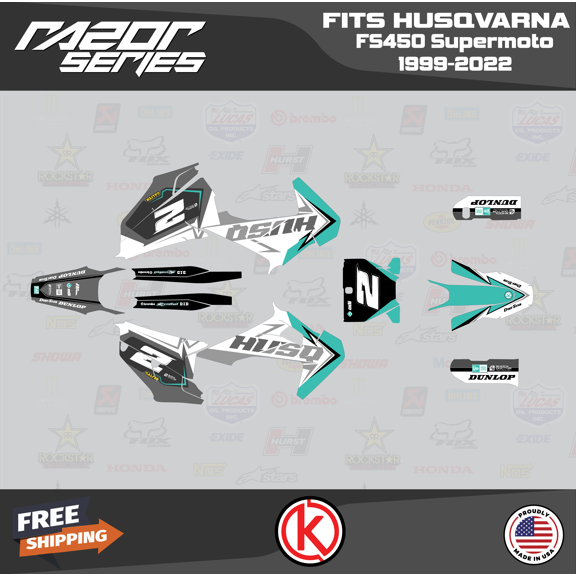 Kalair GFX Graphics Kit for Husqvarna FS450 SUPERMOTO (2019-2022) Razor Series
