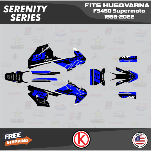 Kalair GFX Graphics Kit for Husqvarna FS450 SUPERMOTO (2019-2022) Serenity Series