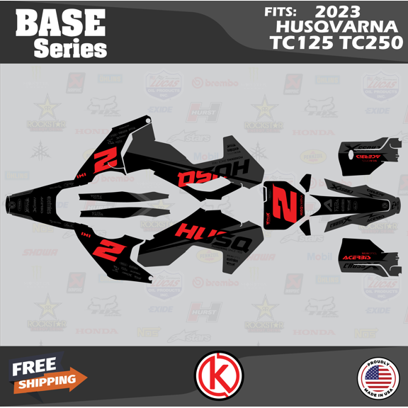 Kalair GFX Graphics Kit for Husqvarna MX 2 STROKE TC125 and TC250 (2023+) Base Series