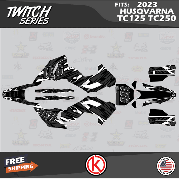 Kalair GFX Graphics Kit for Husqvarna MX 2 STROKE TC125 and TC250 (2023+) Twitch Series