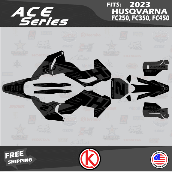 Kalair GFX Graphics Kit for Husqvarna MX 4 STROKE FC250,FC350 and FC450 (2023+) Ace Series