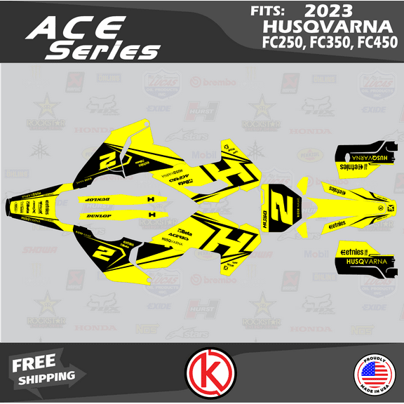 Kalair GFX Graphics Kit for Husqvarna MX 4 STROKE FC250,FC350 and FC450 (2023+) Ace Series