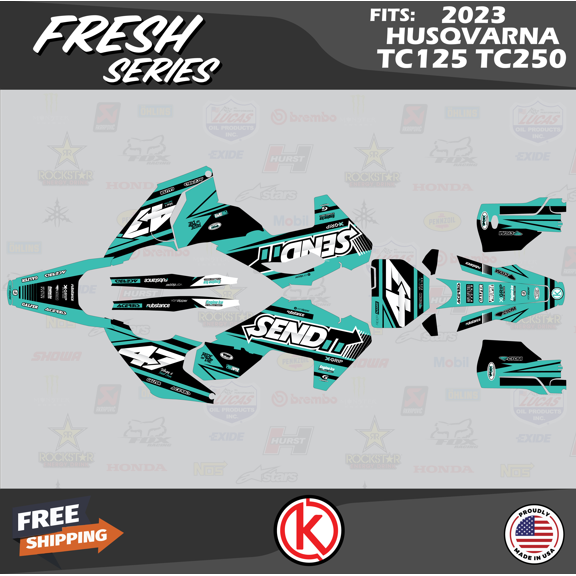 Kalair GFX Graphics Kit for Husqvarna MX 4 STROKE FC250,FC350 and FC450 (2023+) Fresh Series