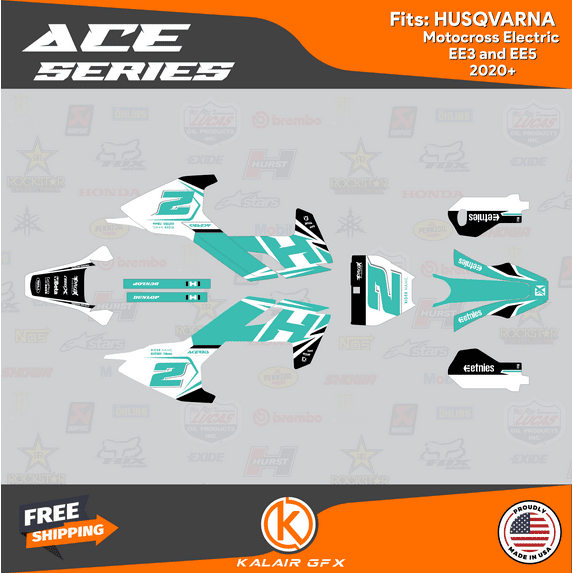 Kalair GFX Graphics Kit for Husqvarna Motocross Electric E-Minis EE3 and EE5 (2020-2023) Ace Series