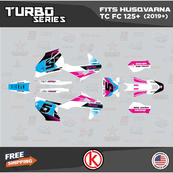 Kalair GFX Graphics Kit for Husqvarna TC125 TC250 FC250 FC350 FC450 (2019-2022) Turbo Series