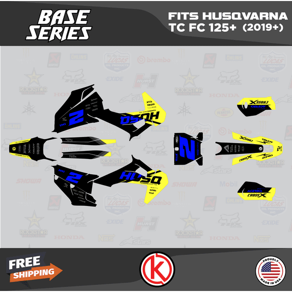 Kalair GFX Graphics Kit for Husqvarna TC125, TC250, FC250, FC350 and FC450 (2019-2022) Base Series