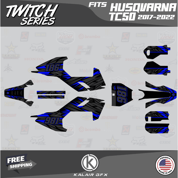 Kalair GFX Graphics Kit for Husqvarna TC50 (2017-2018) Twitch Series